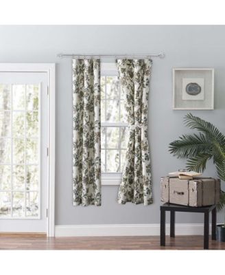 Шторы Ellis Curtain Madison Floral Design Printed Natural Ground 3" Rod Pocket