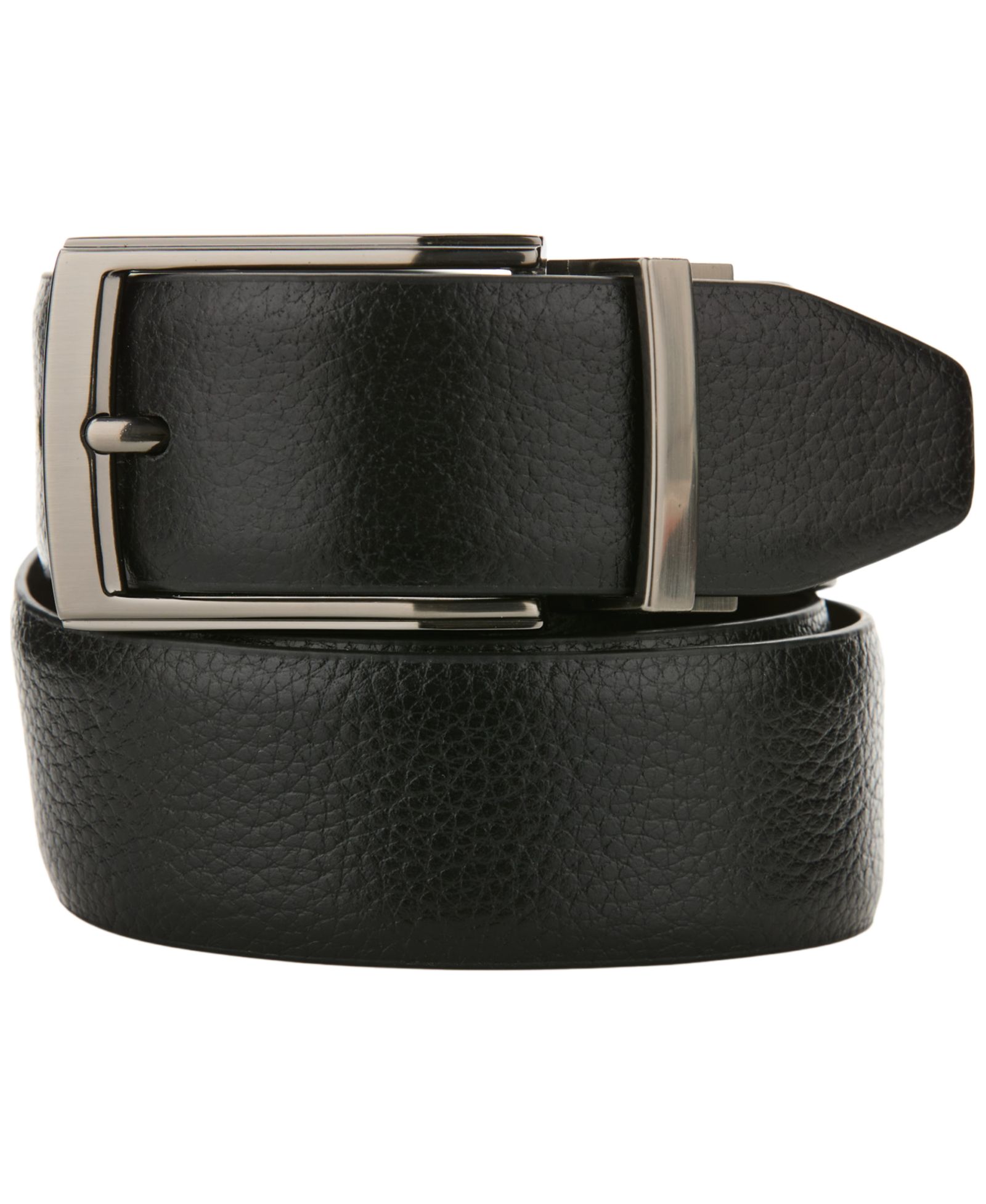 Perry Ellis Portfolio Men's Leather Bent Wire Buckle Belt