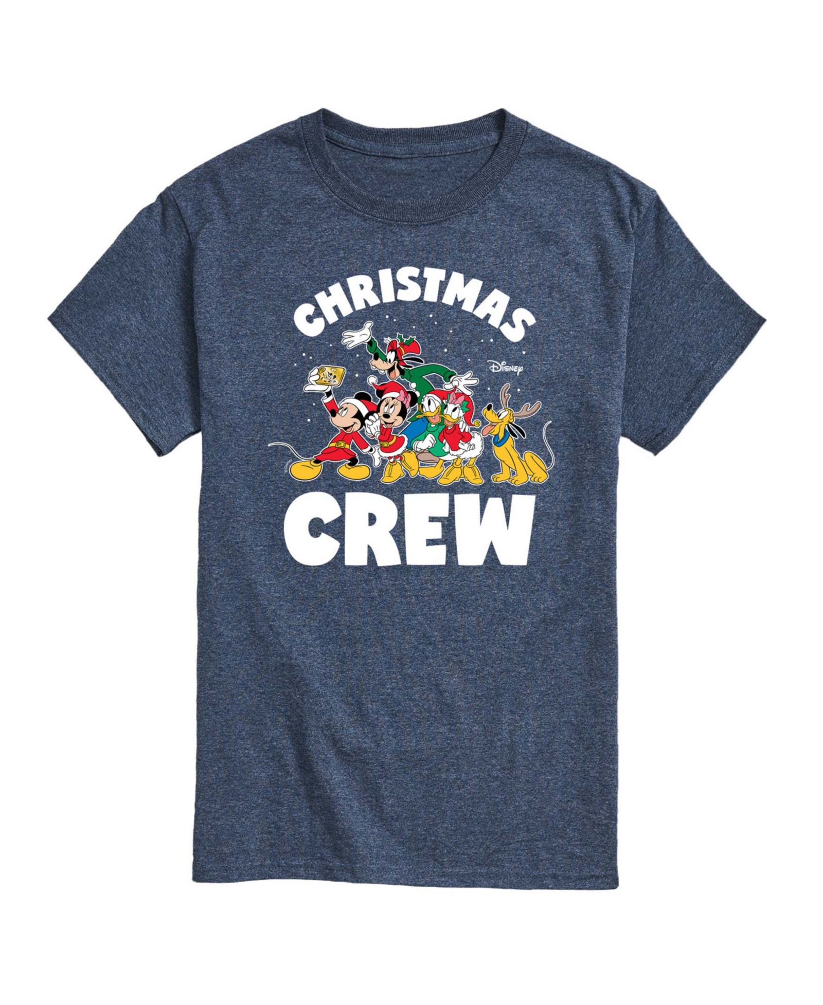 AIRWAVES Men's Disney Christmas Crew Graphic Short-Sleeve T-Shirt