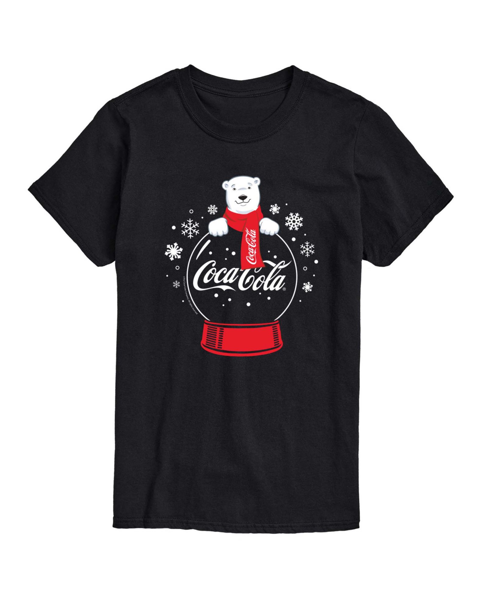 AIRWAVES Men's Coca-Cola Polar Bear Snowglobe Short-Sleeve Graphic T-Shirt