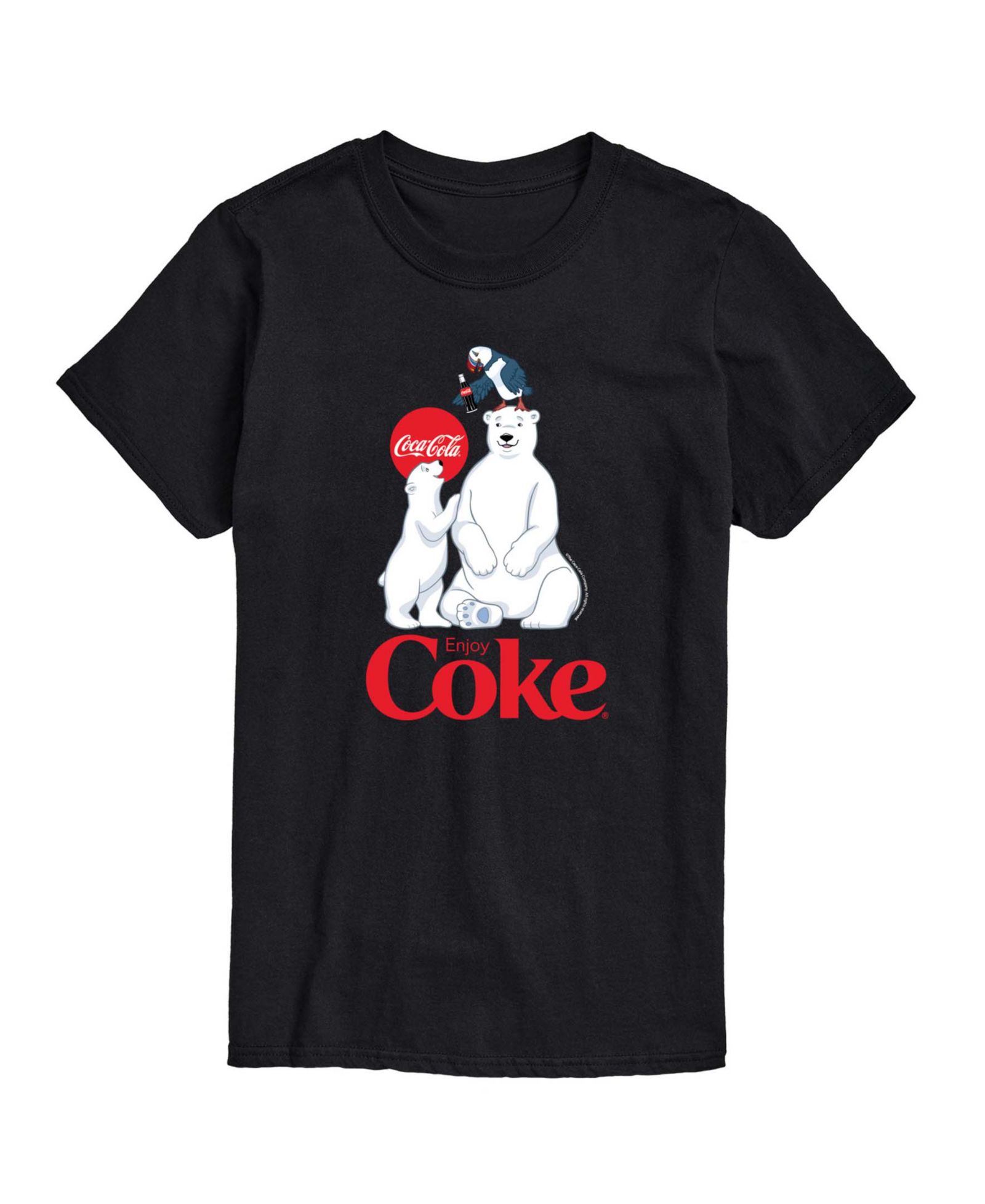AIRWAVES Men's Coca-Cola Polar Bears and Puffin Graphic T-Shirt