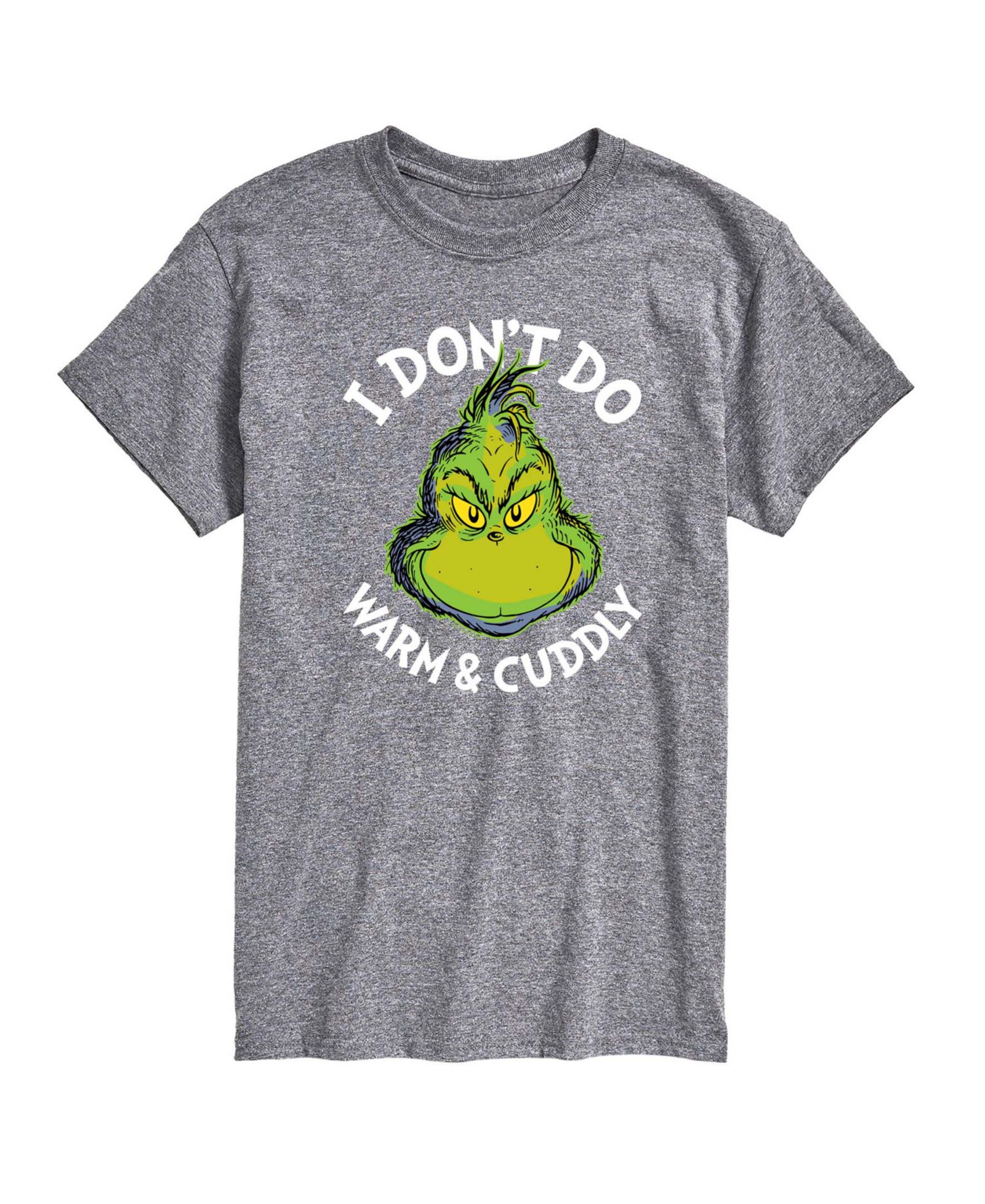 AIRWAVES Men's The Grinch I Don't Do Warm And Cuddly Graphic T-Shirt
