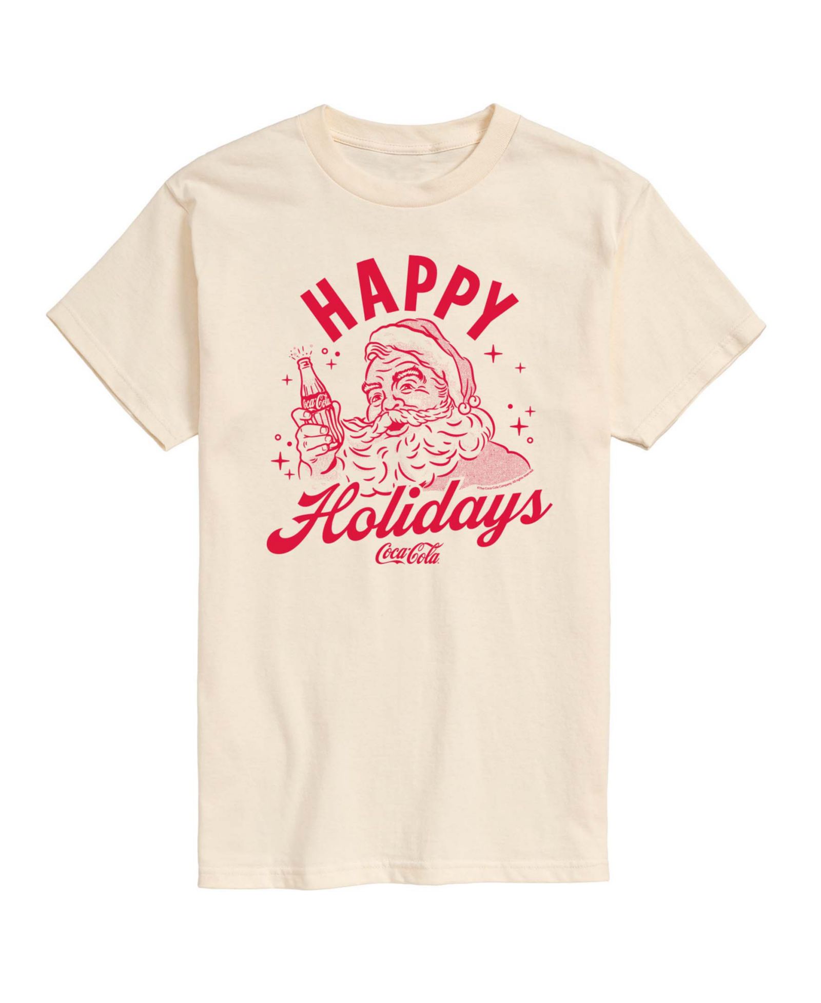 AIRWAVES Men's Coca-Cola Happy Holidays Short-Sleeve Graphic T-Shirt