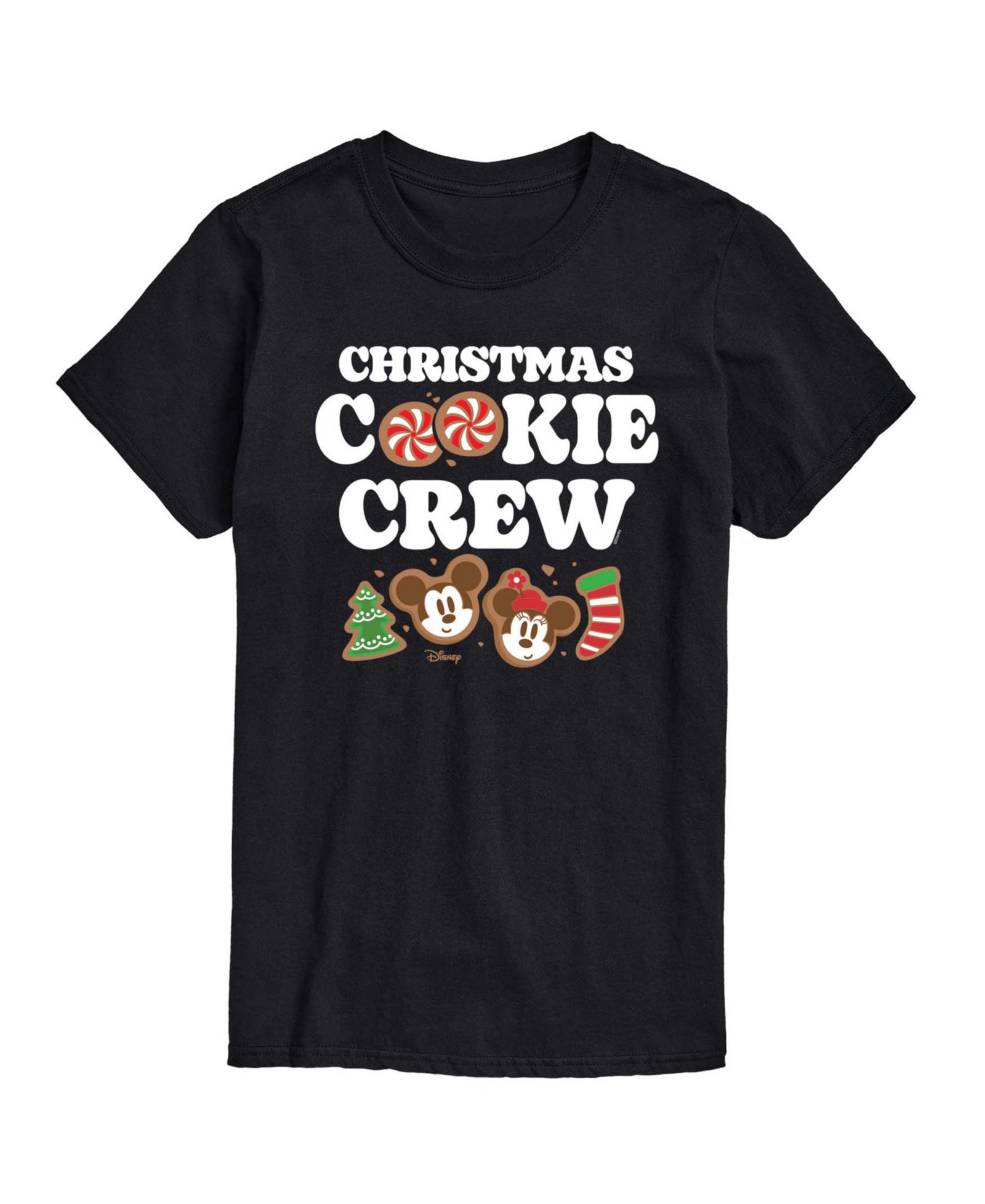 AIRWAVES Men's Disney Christmas Cookie Crew Short-Sleeve Graphic T-Shirt