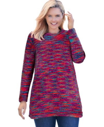 Женский джемпер Plus Size Woman Within Crewneck Chenille