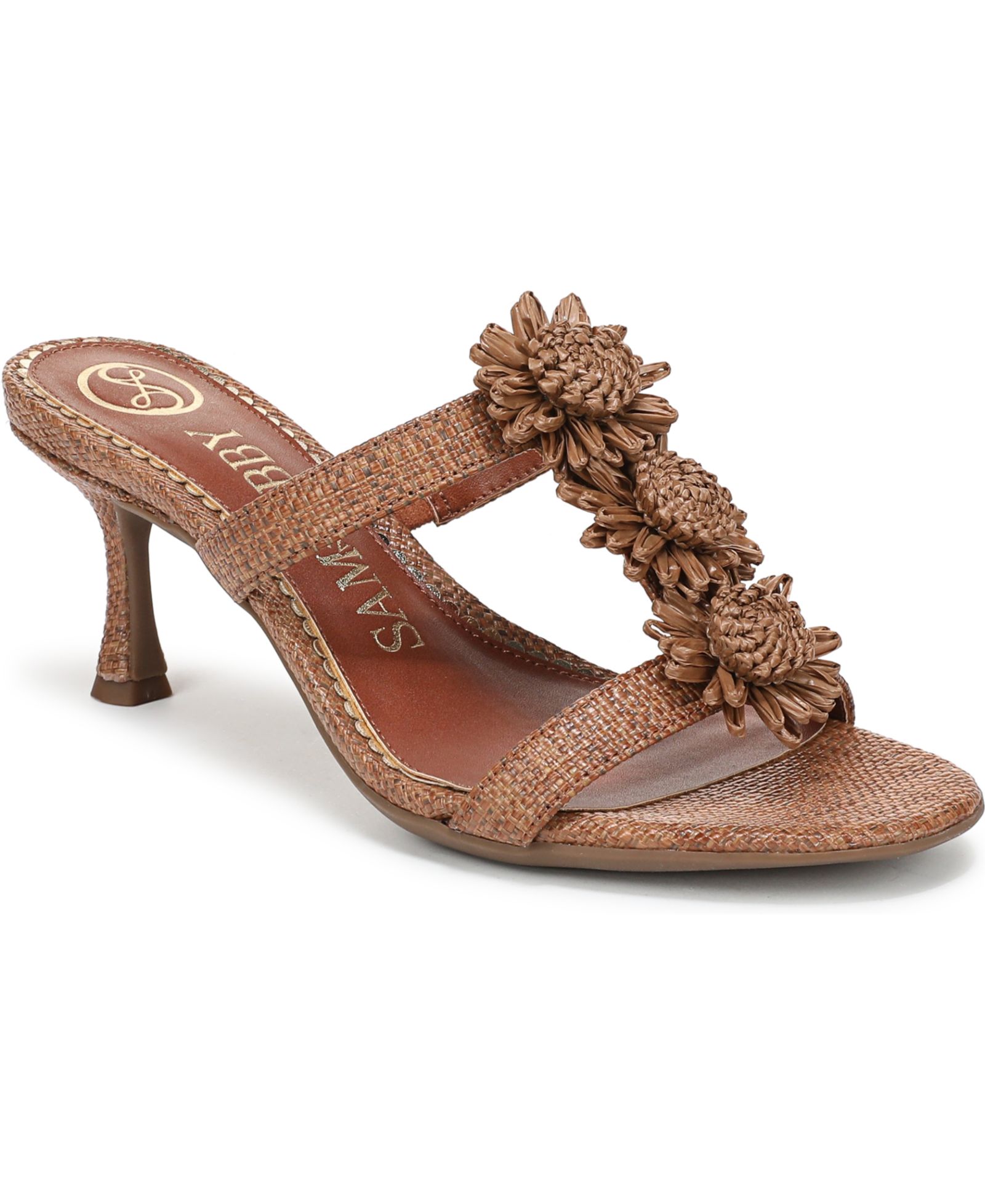 Женские сандалии Sam and Libby Joy Flower Raffia Open Toe