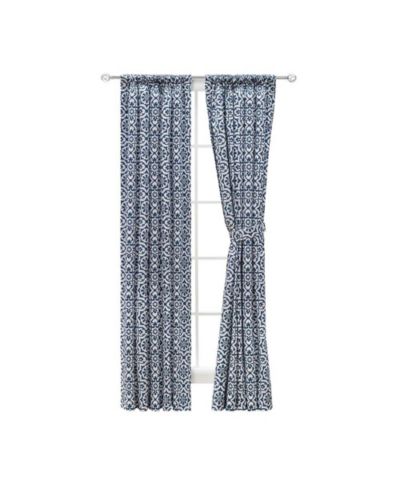 Ellis Curtain Athens Printed Tile Design on a Ground 3" Rod Pocket Premium Tailored Pairs