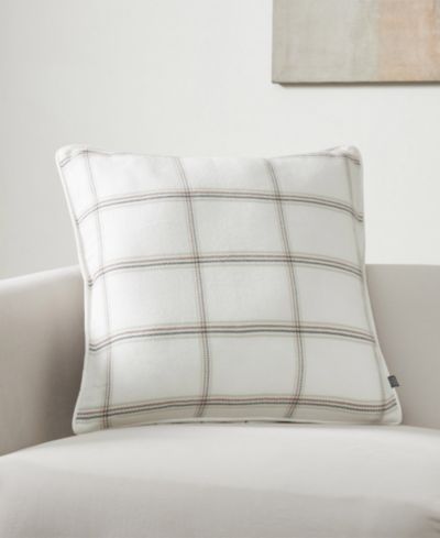 Tahari Home Woven Plaid Reversible Decorative Pillow, 20" x 20"