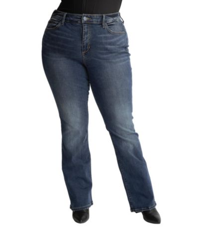 Женские джинсы SLINK Jeans Denim с высокой посадкой и расклешенными штанинами