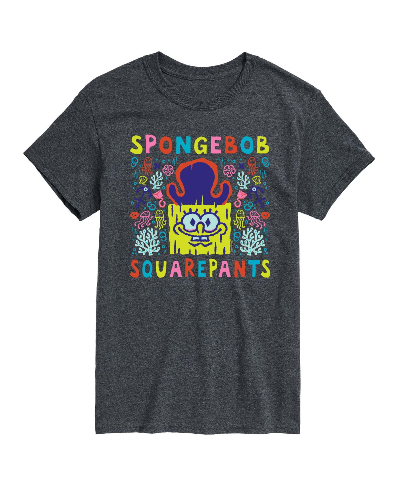 AIRWAVES Men's Search for Squarepants Short-Sleeve Graphic T-Shirt