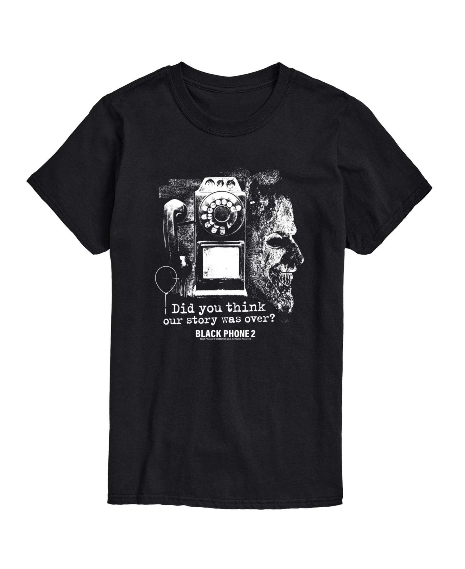 AIRWAVES Men's Black Phone 2 Collage Short-Sleeve Graphic T-Shirt