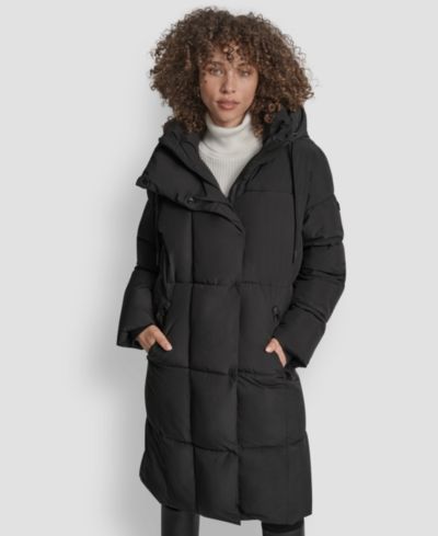Женское пальто DKNY с молнией и стоячим воротником