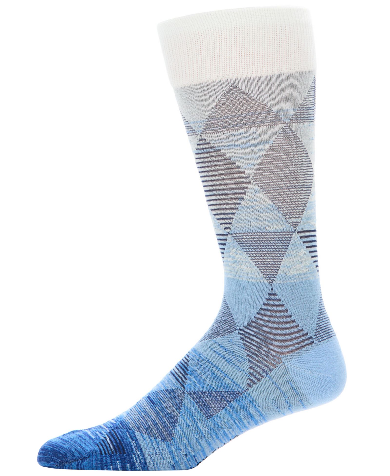 Perry Ellis Portfolio Men's Ombre Striped Argyle Patterned Socks