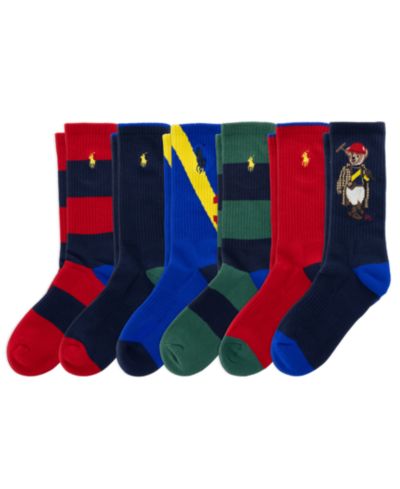 Polo Ralph Lauren Мужские носки с цветовым блоком, 6 пар