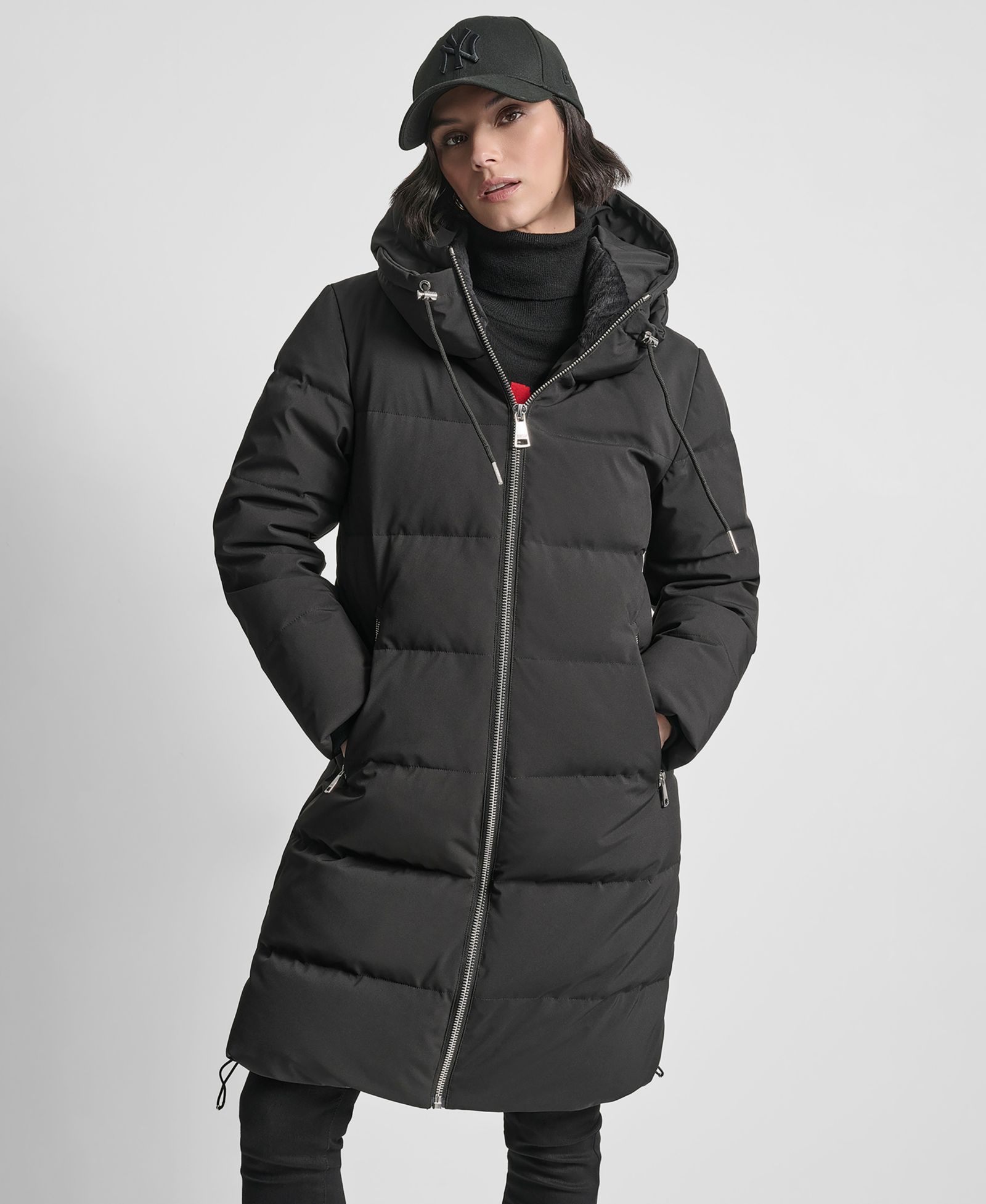 Пуховик DKNY Women's Stand Collar Zipper Puffer