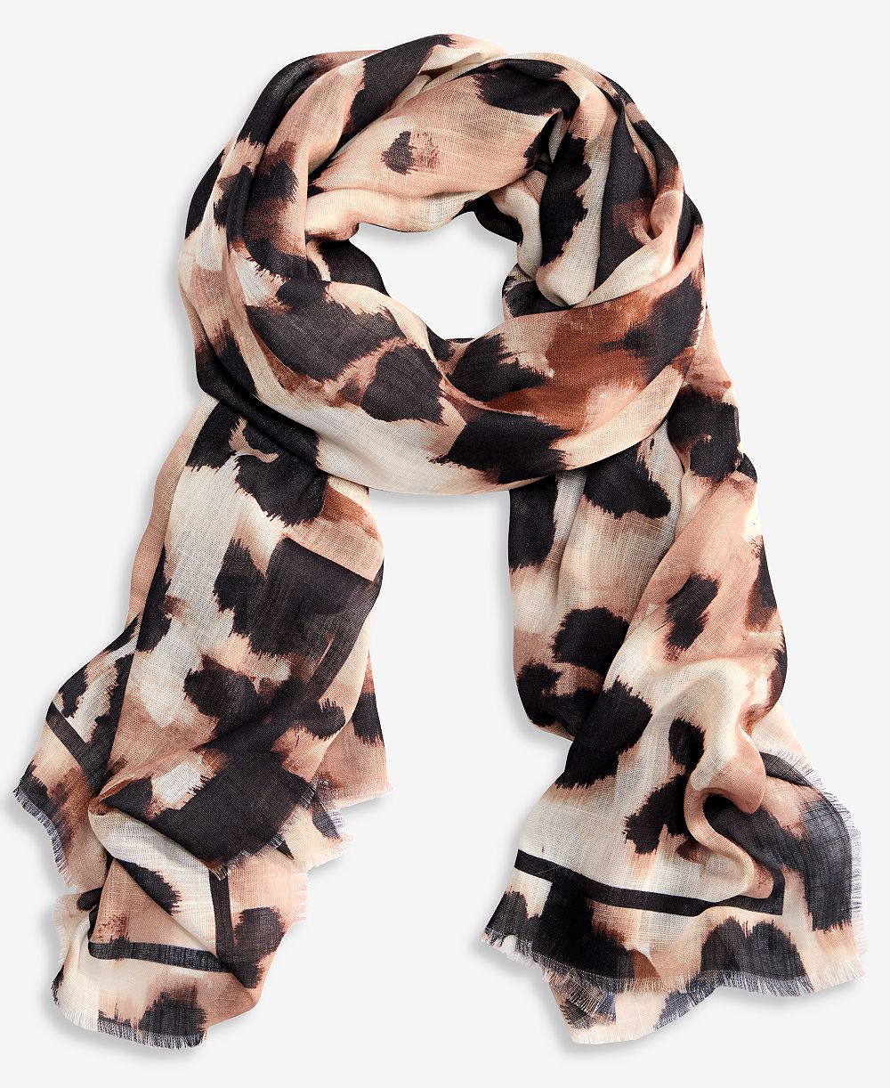 I.N.C. International Concepts Classic Leopard Blur Wrap Scarf, Macy's Exclusive