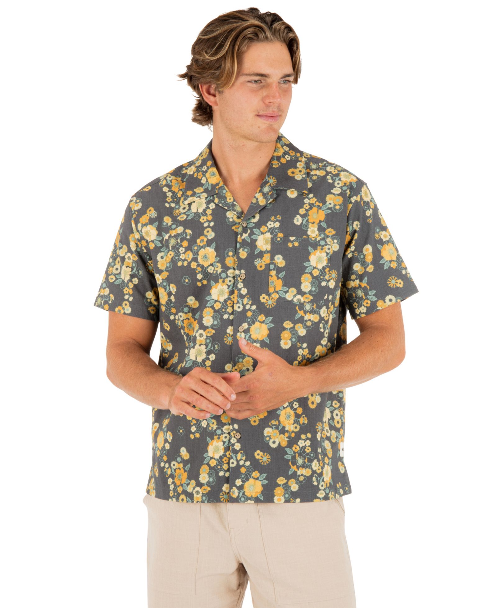 Мужская рубашка Hurley Camp Collar Short-Sleeve