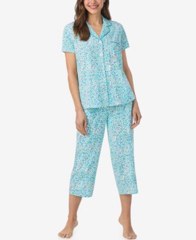 Женский комплект из топа с коротким рукавом и укороченных брюк для пижамы Cuddl Duds, 2-Piece Set