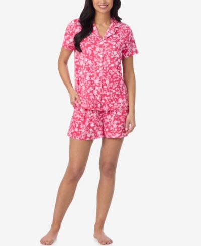 Cuddl Duds Женский комплект: топ с коротким рукавом и шорты для сна, 2 предмета