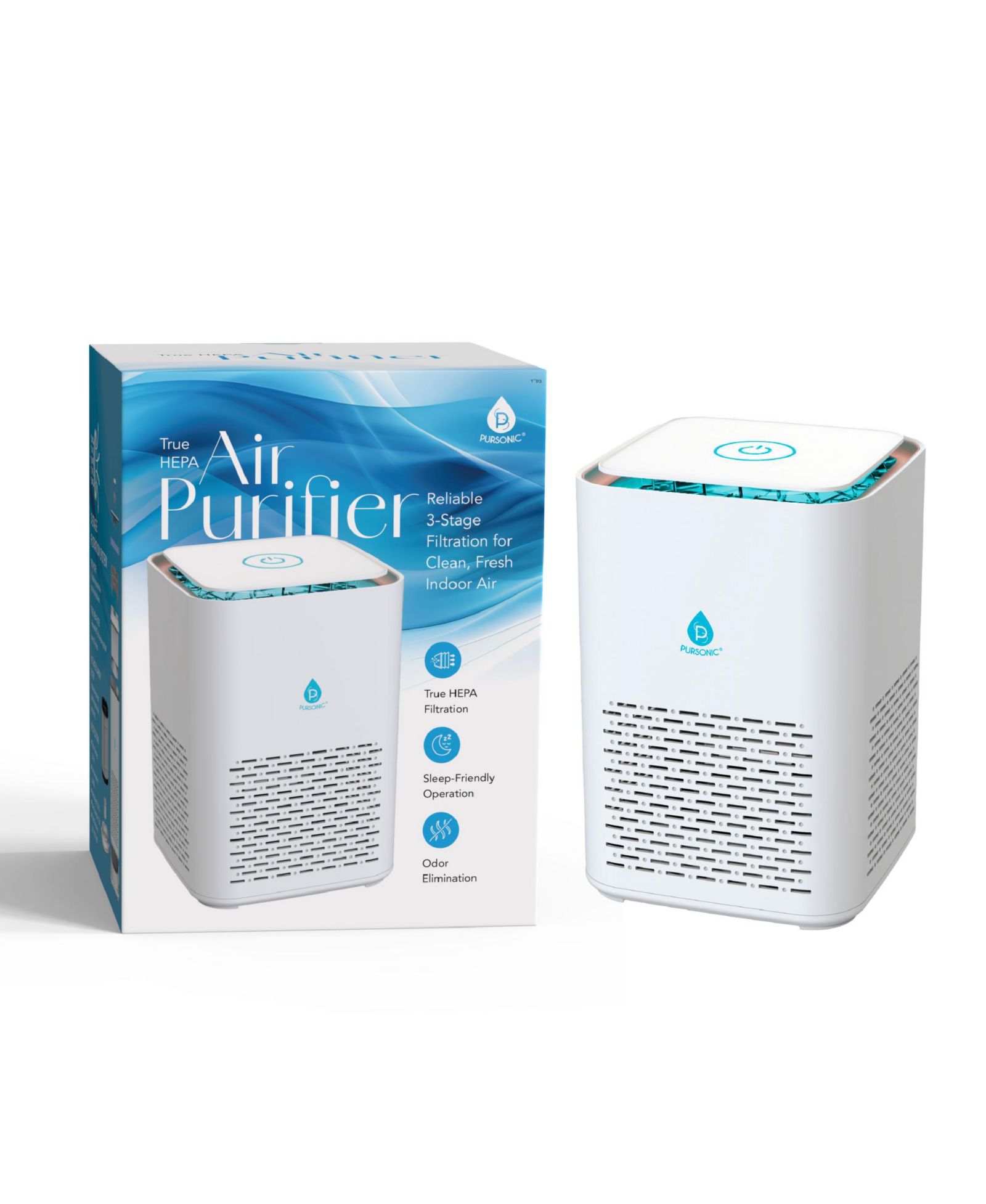 Pursonic True HEPA Air Purifier - Compact Power for Cleaner Air