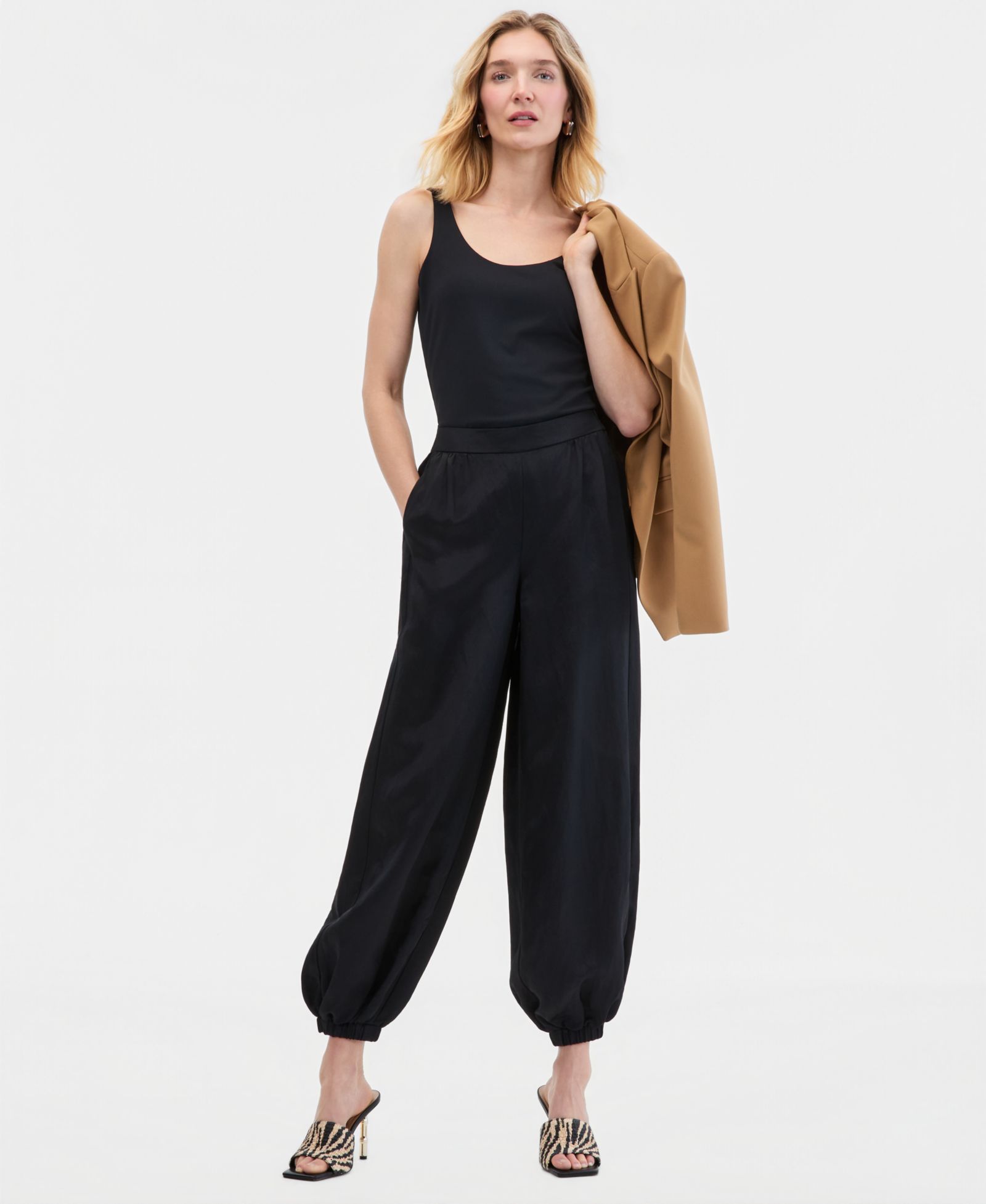 I.N.C. International Concepts Women's Linen-Blend Pull-On Bubble Pants, Macy's Exclusive