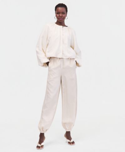 I.N.C. International Concepts Women's Linen-Blend Pull-On Bubble Pants, Macy's Exclusive
