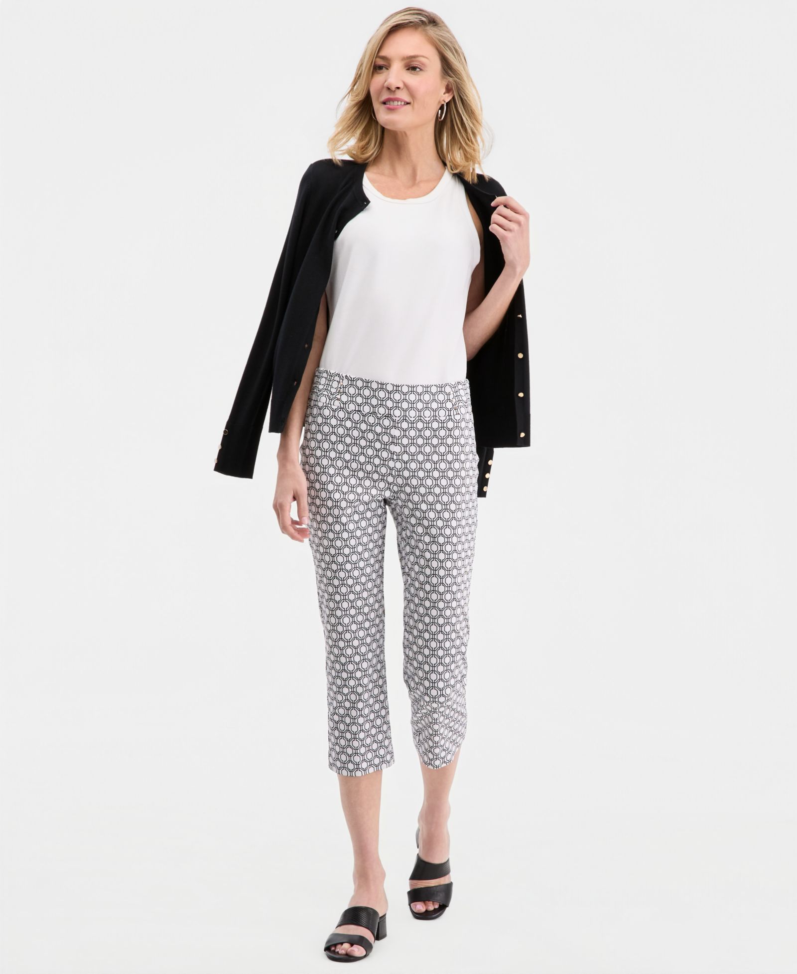 JM Collection Women's Printed Pull-On Capri Pants, Macy's Exclusive