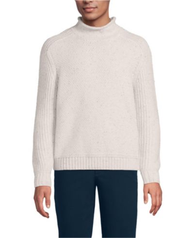 Lands' End Men's Long Sleeve Roll Neck Sweater