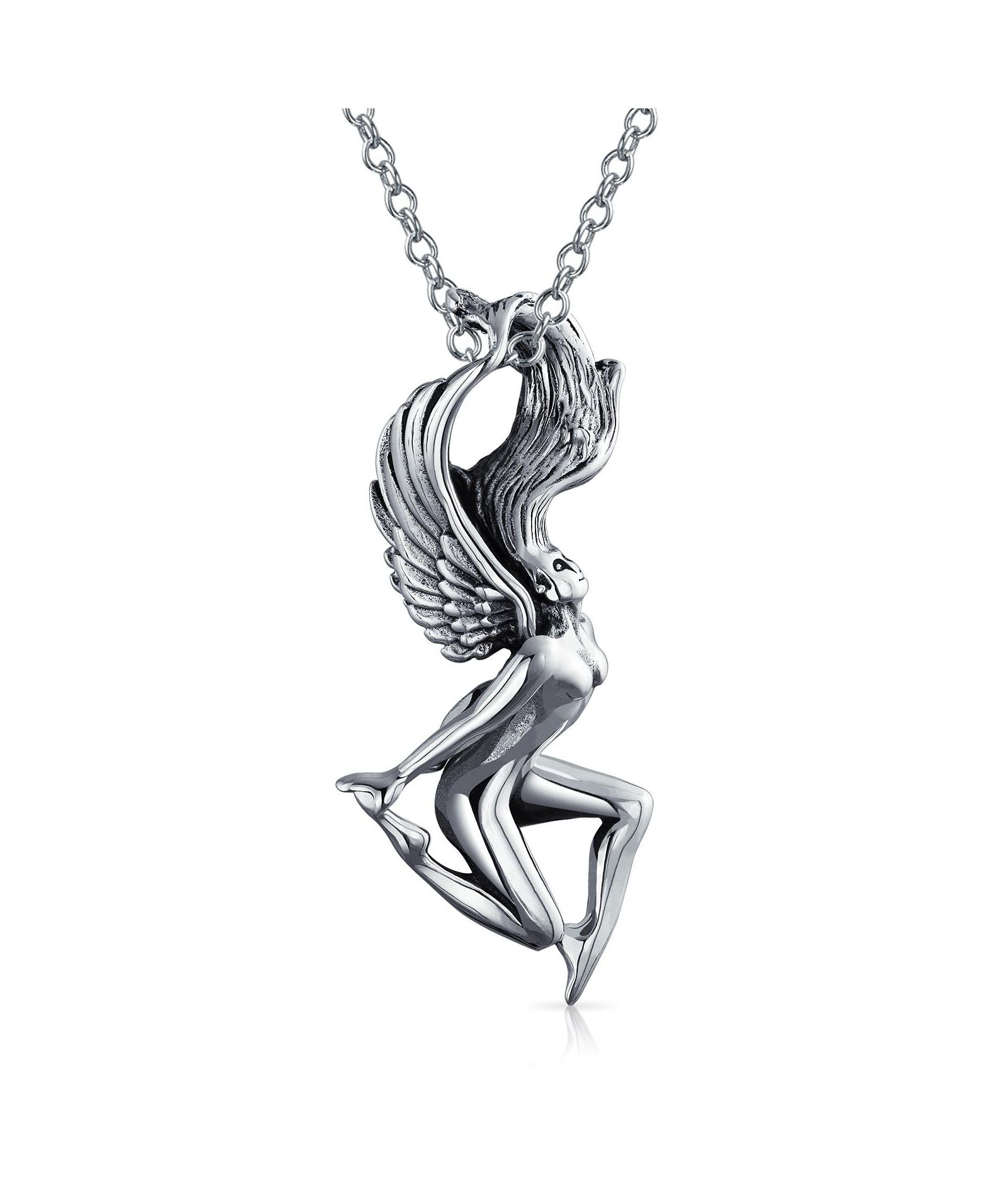 Bling Jewelry Silver Virgo Pendant Necklace