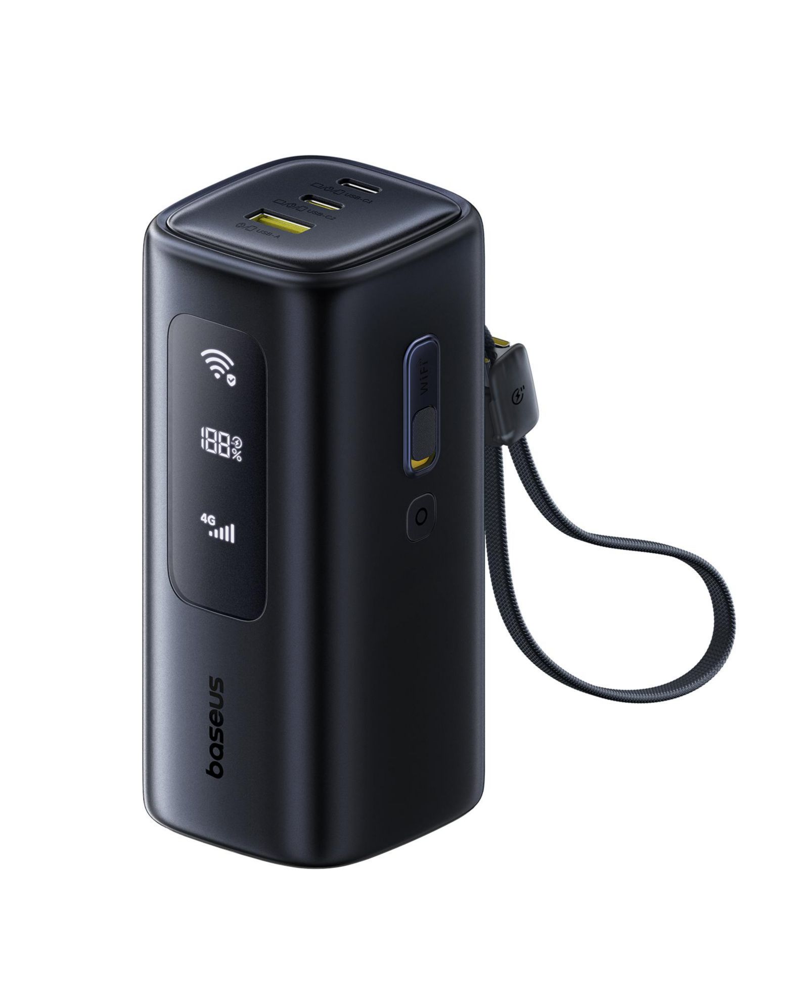 Baseus EnerGeek GX11 20000mAh 67W Fast Charging 2-in-1 Mobile Hotspot & Power Bank for Smartphone, Tablet, Laptop, and Smartwatch