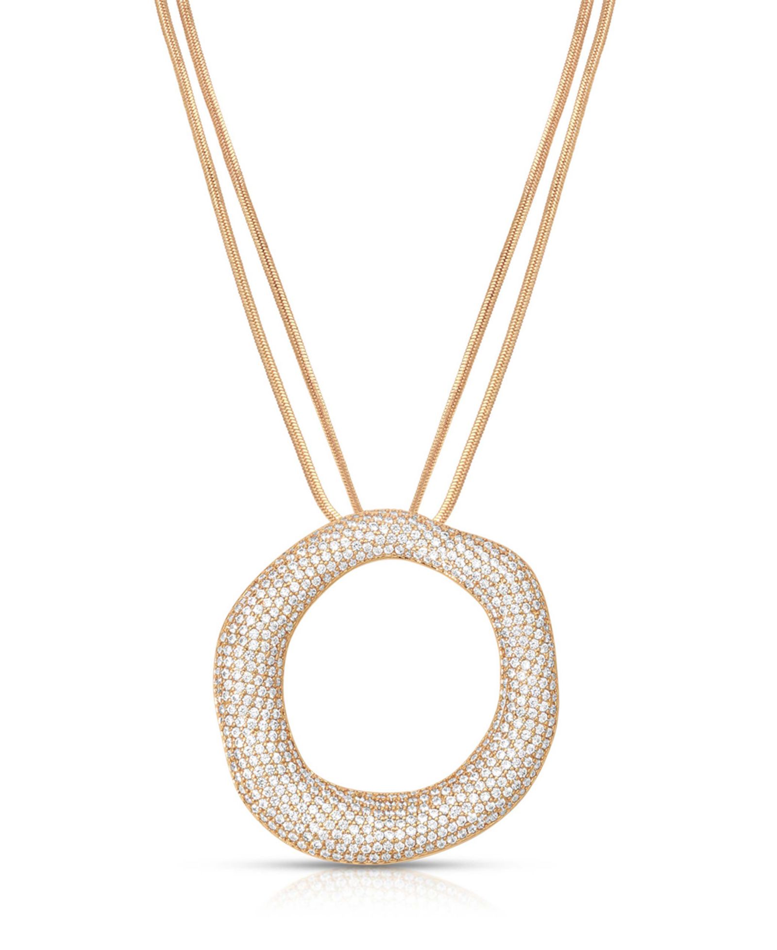 Колье ETTIKA Open Circle Pave