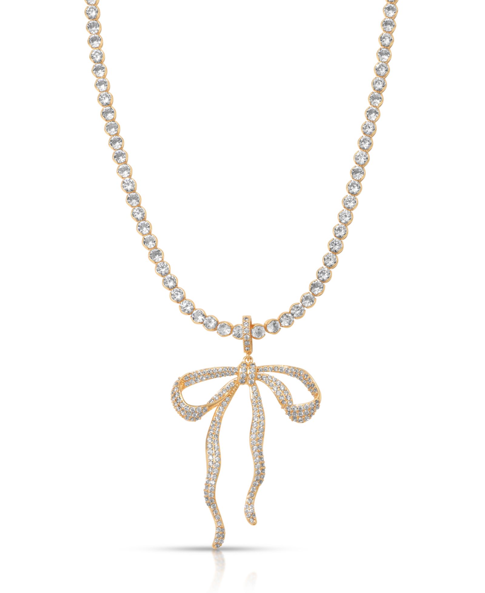 Теннисное колье ETTIKA Pave Bow