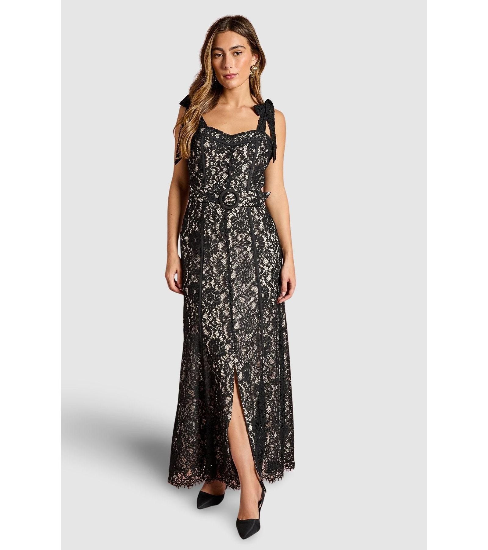 Coast Women's Lace Bow Shoulder Maxi Dress