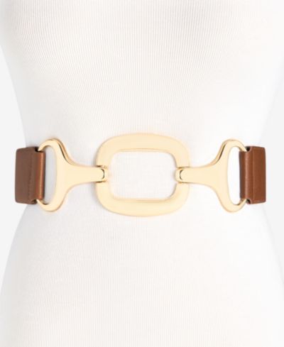 I.N.C. International Concepts Chunky Hardware Stretch Straw Belt, Macy's Exclusive