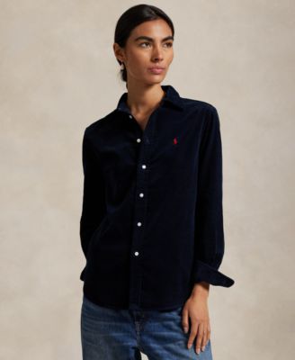 Женская рубашка Polo Ralph Lauren Classic-Fit из хлопка с вельветовой текстурой