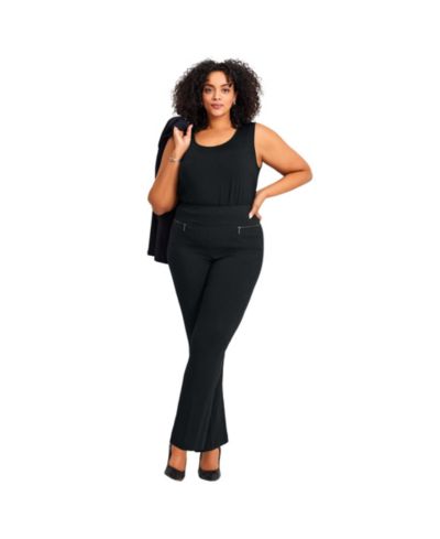 Avenue Women's Plus Size Petite Super Stretch Zip Pant