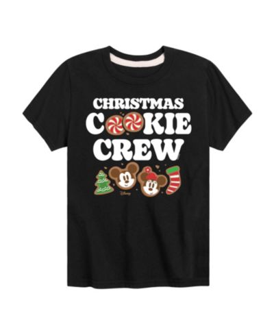 Disney Boys' 8-20 Mickey and Minnie Christmas Cookie Crewneck Graphic Short-Sleeve T-Shirt