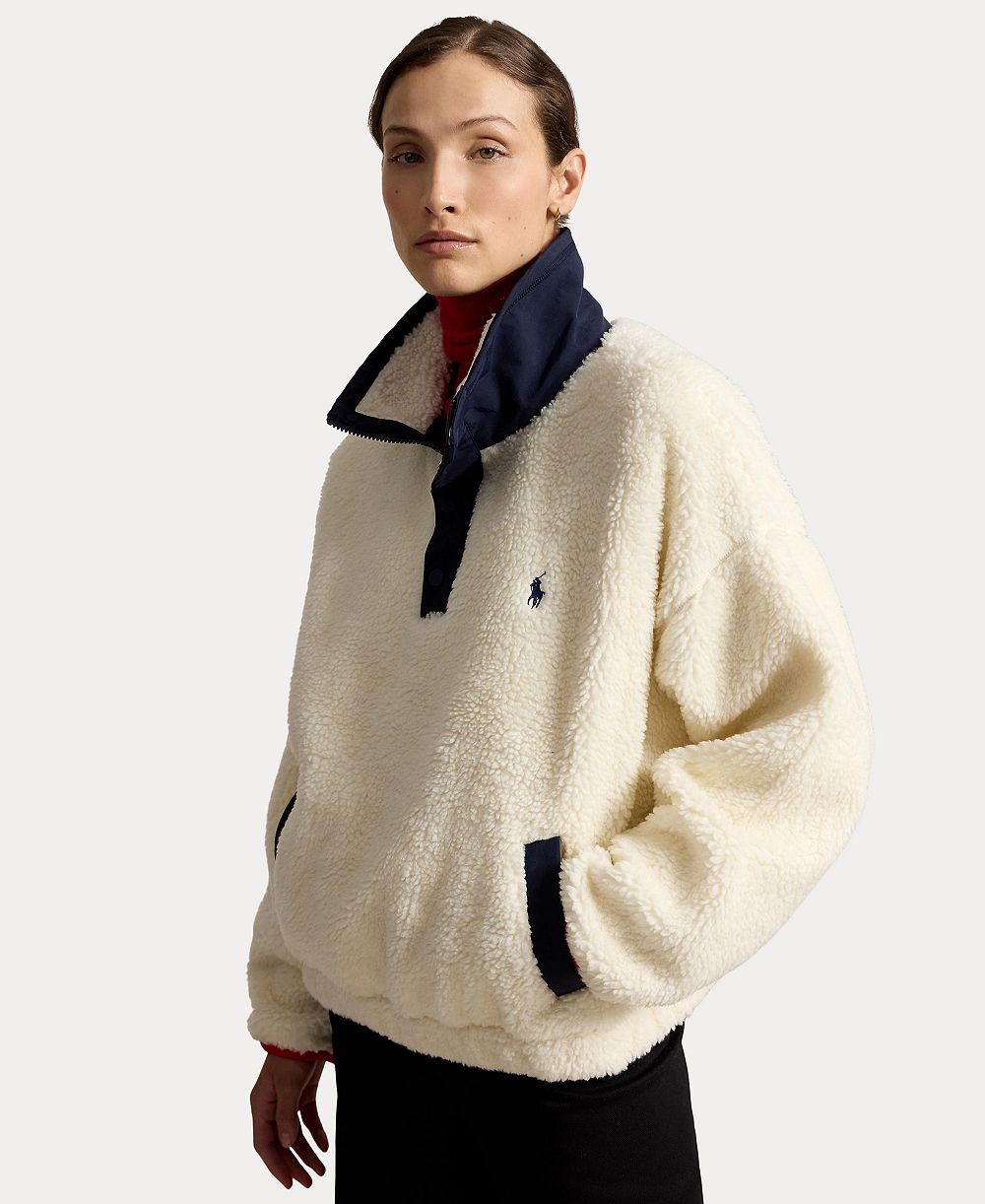 Женский флисовый куртки-стойка Polo Ralph Lauren Polo Bear