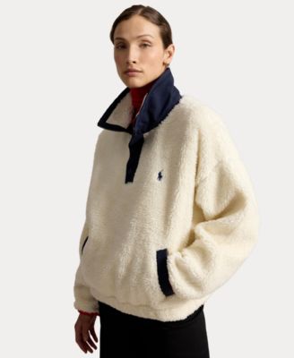 Женский флисовый куртки-стойка Polo Ralph Lauren Polo Bear