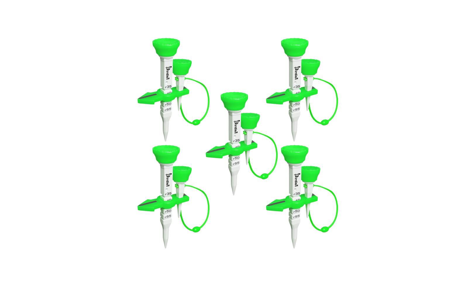 Birdie1 Smart Golf Tees (Long Tees + Short Tees), 5 pack