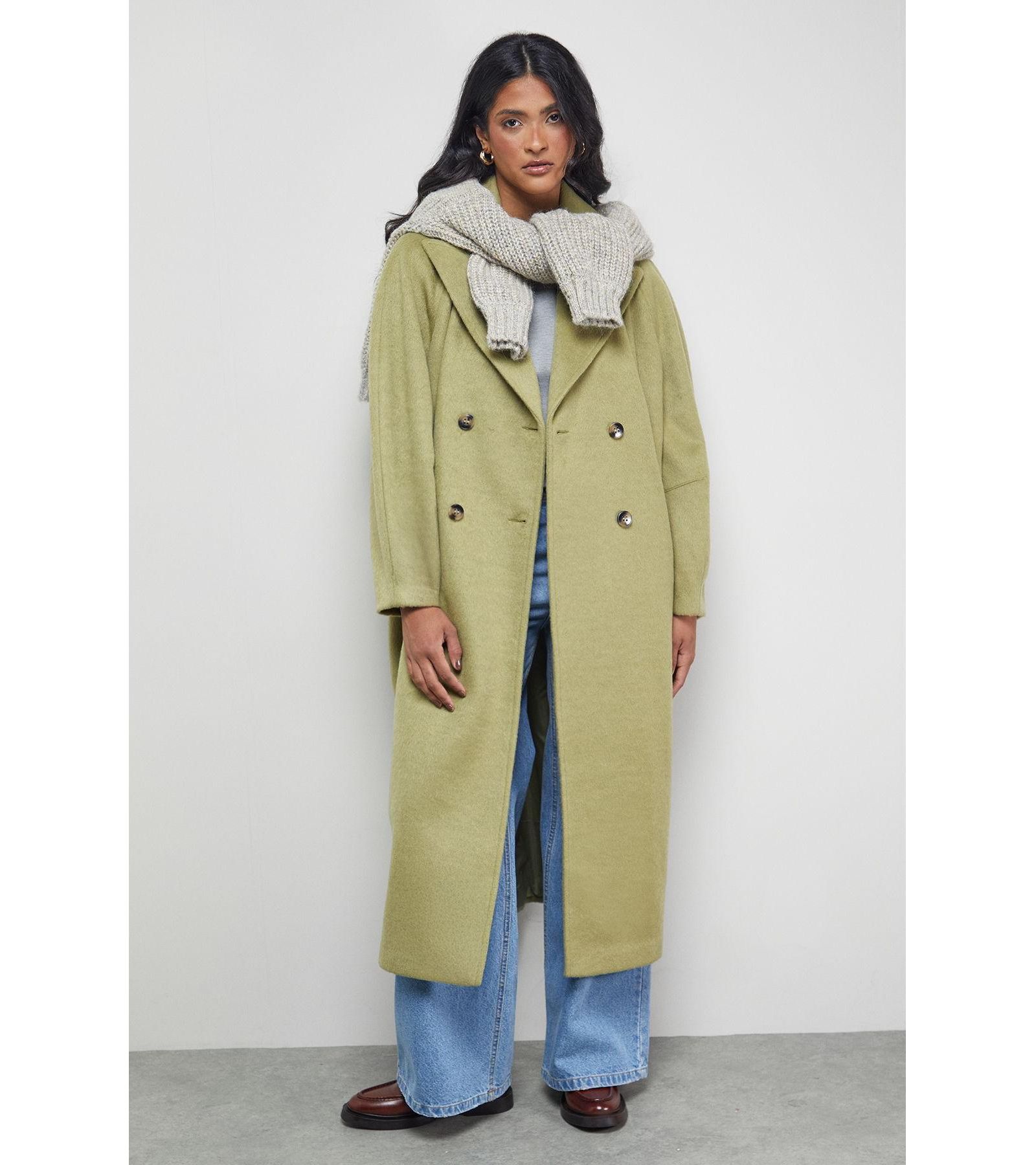 Пальто Warehouse Women's Oversized Pleat Back Detail Maxi