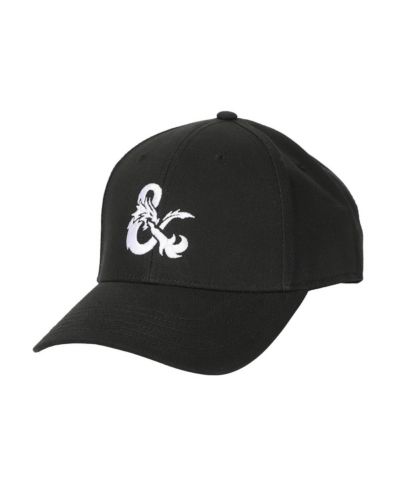 Dungeons & Dragons Men's Dungeons and Dragons Embroidered Logo Black Traditional Adjustable Hat
