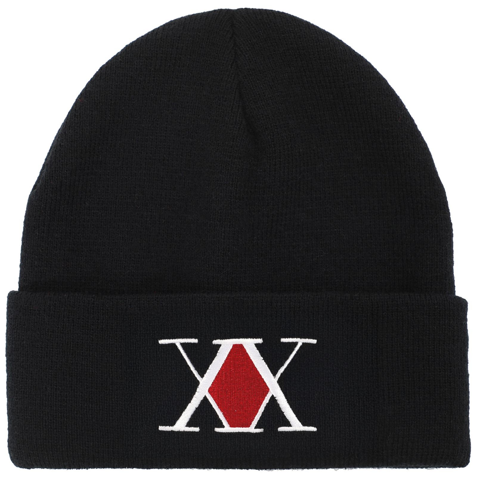 Hunter X Hunter Men's Embroidered Logo Black Cuff Beanie.