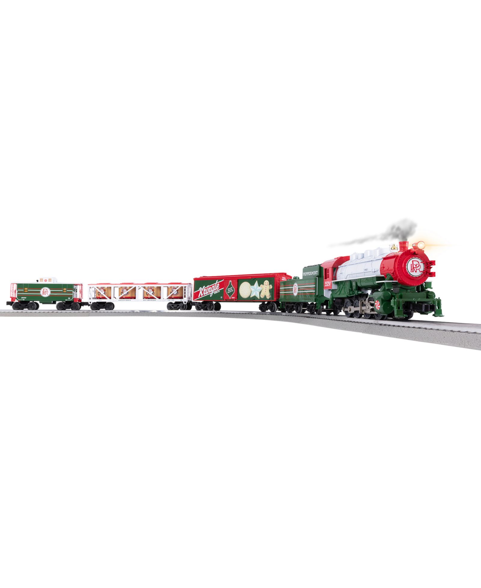 Lionel O Gauge Peppermint Railroad Christmas Bluetooth 5.0 Train Set