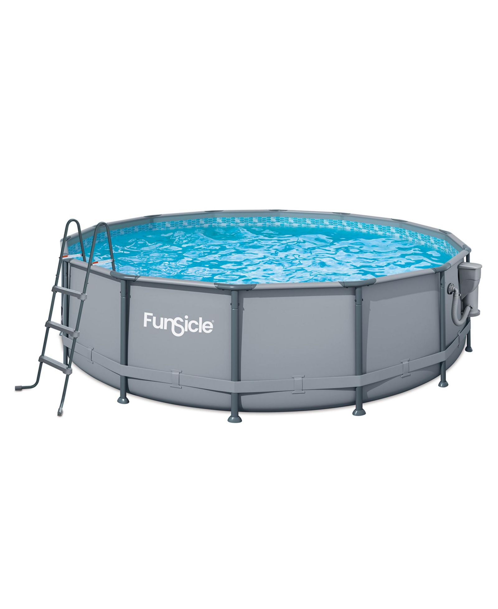 Надувной круглый бассейн Funsicle Oasis, Cool Gray, 14' x 42"