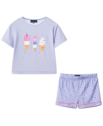 Детский пижамный набор Andy & Evan Girls' 2T-4T: футболка с коротким рукавом и шорты