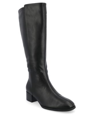 Journee Collection Women's Devri Extra Wide Calf Block Heel Knee High Boots