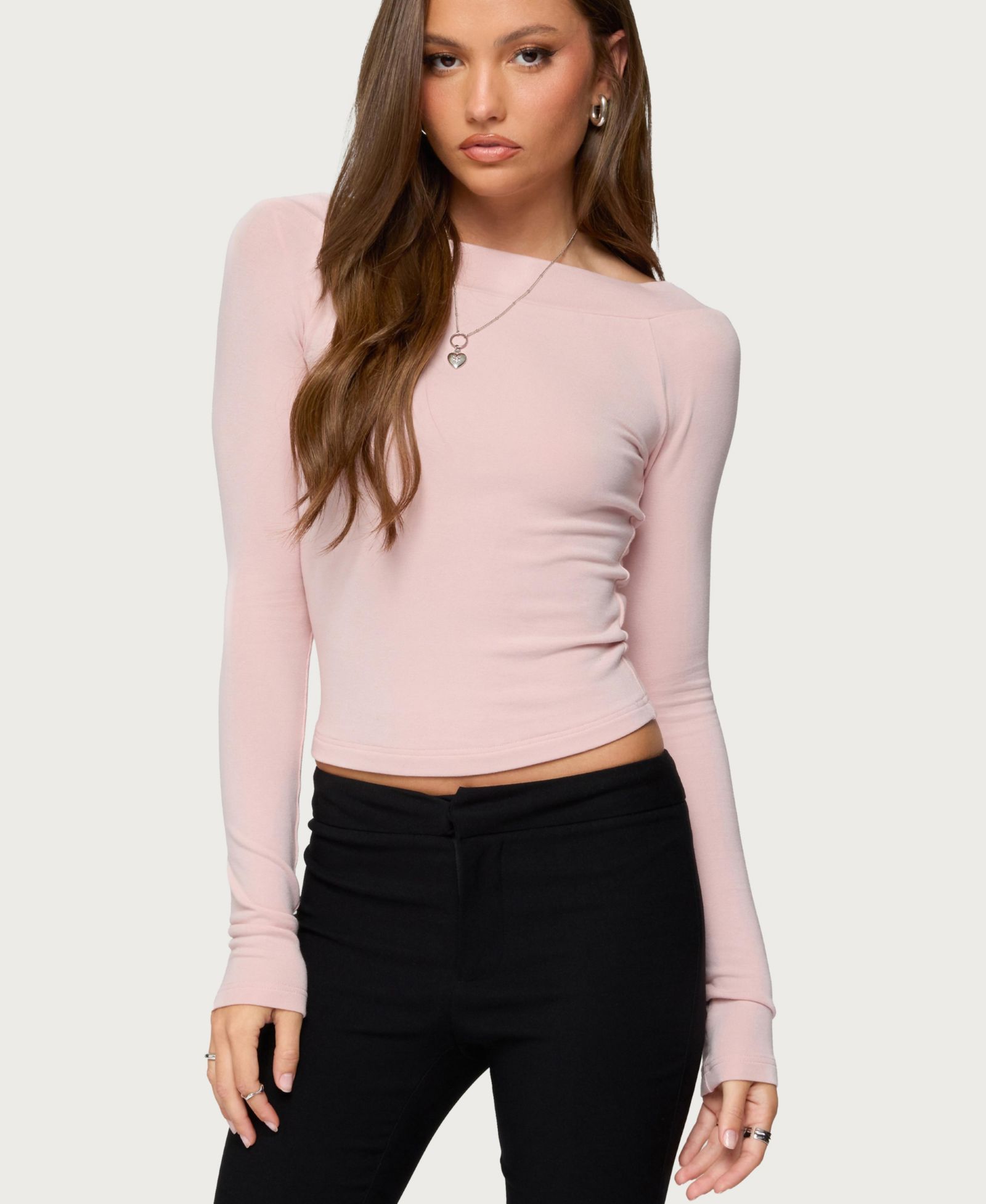 Женский топ Edikted Embry Boat Neck Raglan