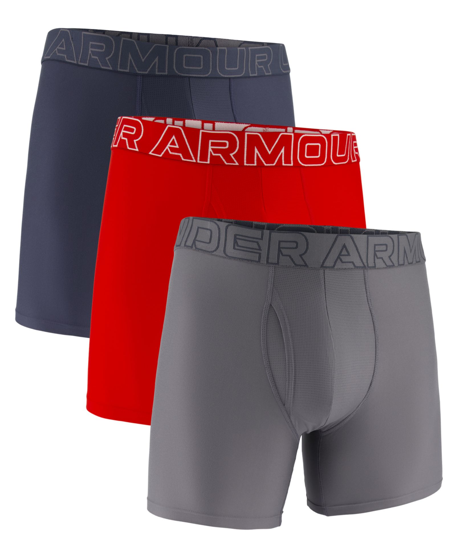 Under Armour Men's Boxerjock Performance Tech Solid Boxer Briefs, 3-Pack