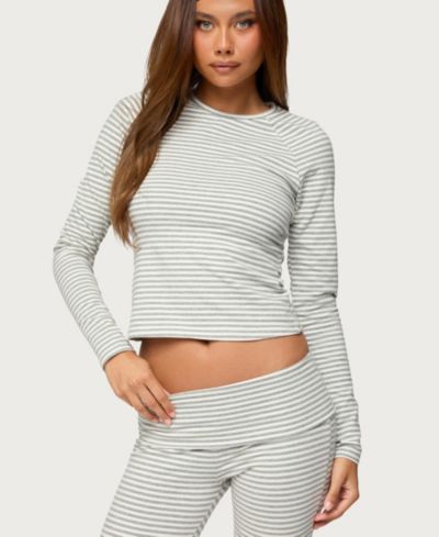 Футболка Edikted Women's Kaeli Stripey Long Sleeve